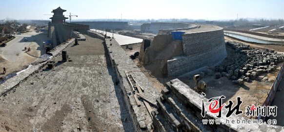 正定古城墙保护开发复建工程雏形初现 正定古城墙保护开发复建工程雏形初现