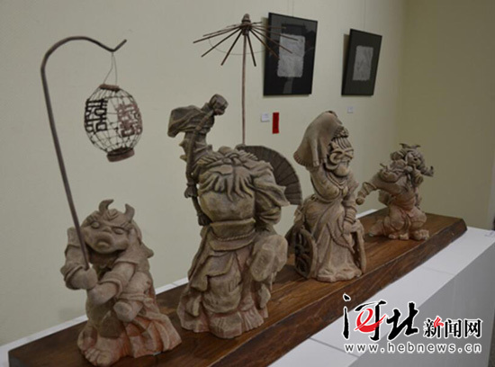 著名雕塑家郭宝寨、赵丛敏作品展在石家庄开展（组图）