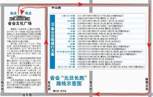 石家庄“元旦长跑”路线图公布 35条公交线给长跑让路